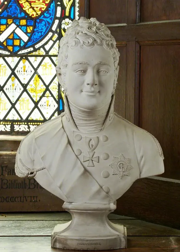 A portrait of Emperor Alexander I of Russia in uniform and military decorations by Enoch Wood (1759–1840), Merton College, University of Oxford.