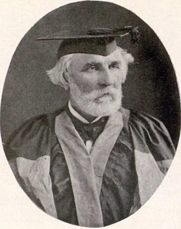 I. Turgenev in the honorary gown of Oxford University (photo by A. Liebert).